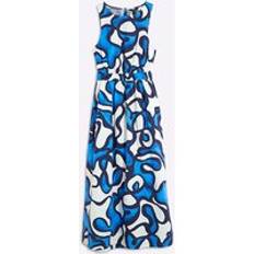 River Island Petite Sleeveless Cut Out Midi Dress - Blue