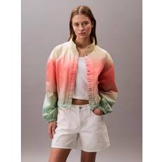 Calvin Klein Green Outerwear Calvin Klein Cropped Ombre Nylon Jacket - Green/Multi