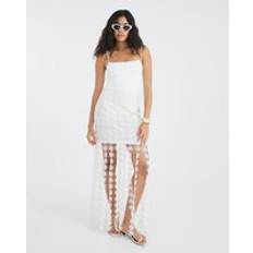 River Island Skirts River Island Crochet Tassel Midi Skirt - White