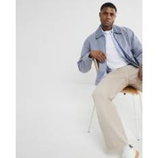 Men Jackets River Island Mens Washed Harrington Jacket - Blue
