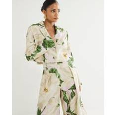 Florals Blazers River Island Petite Floral Boxy Cropped Blazer - Pink Floral