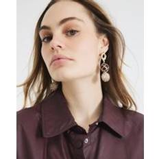 River Island Womens Brown Thread Ball Drop Earrings - Brown