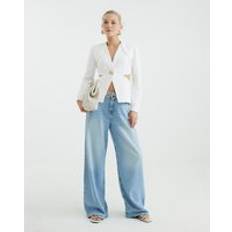 River Island XS Blazers River Island Womens Long Sleeve Cut Out Blazer - White