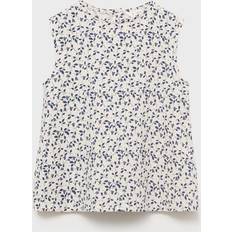 Ærmeløs Bluser & Tunikaer Børnetøj Mango Sleeveless Printed Blouse - White