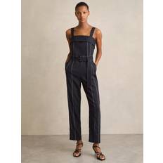 Reiss Jumpsuits & Overalls Reiss Fianna Contrast Stitch Structured Jumpsuit - Navy