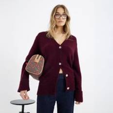 River Island Cardigans River Island Mid Length Buttoned Cardigan - Red
