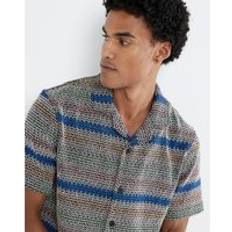 River Island Herr Skjortor River Island Mens Multi Colour Crochet Stripe Shirt