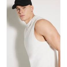 Men Tank Tops River Island Mens Regular Fit Ribbed Tank Top - White