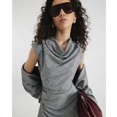 Grey - Women Dresses River Island Womens Cowl Neck Maxi Dress - Grey