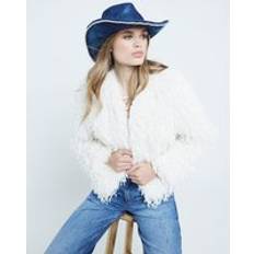 Headgear River Island Womens Diamante Cowboy Hat - Blue Denim