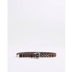 Women Accessories River Island Eyelet Suede Belt - Brown