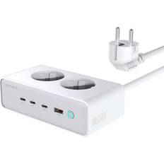 GaN Bordsladdare 65W 3x USB-C 1x USB-A AC