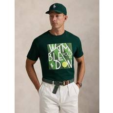 Polo Ralph Lauren Unisex T-shirts Polo Ralph Lauren Wimbledon Capsule T-Shirt Med Tryck Framtill - Grön