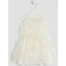 3-6M Dresses River Island Mini Girls Cream 3D Floral Tulle Skater Dress - 2-3 Yrs