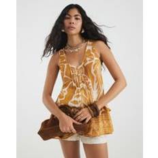 Orange Tank Tops River Island Womens Sleeveless Floral Print Cami Top - Orange