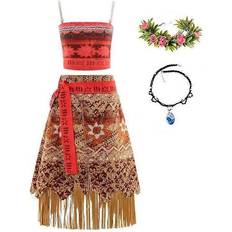Hiigyl Princess Vaiana Cosplay Costume with Accessories