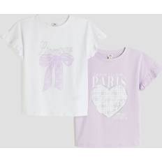Purple T-shirts Children's Clothing River Island Girl 2 Pack Frill T-Shirts - Purple
