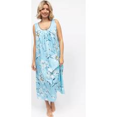 Blommiga Nattlinnen Cyberjammies Madelyn Floral Long Nightdress - Blue