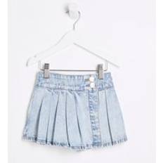 18-24M Skirts Children's Clothing River Island Mini Girls Pleated Skort - Blue Denim