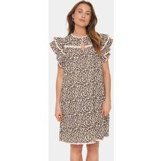 Korte kjoler - Multifarvet Saint Tropez KirbySZ Kjole - Creme Leopard