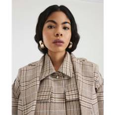 River Island Women Jackets River Island Check Pocket Detail Jacket - Brown