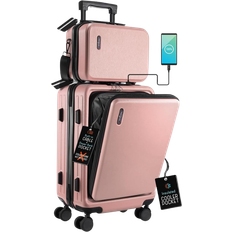TravelArim Carry On Luggage - Set of 2 - Pink