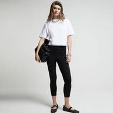 Leggings on sale River Island High Waisted Cropped Leggings - Black