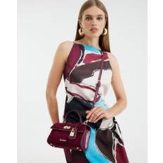 River Island Handväskor River Island Kort Toteväska Med Hänglås Framtill - Vinröd