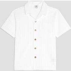 Shirts Children's Clothing on sale River Island Boys Ecru Grid Textured Shirt - Beige