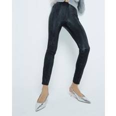 River Island Tights & Stay-Ups River Island High Waisted Snake Coated Leggings - Black