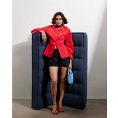 Red Blazers River Island Womens Puff Sleeve Tailored Blazer - Red