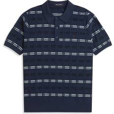 Fred Perry Tennis Polo Shirts Fred Perry Striped Polo T Shirt - Blue
