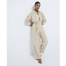 Jumpsuits & Overalls River Island Corduroy Cutwork Jumpsuit - Beige