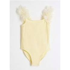 3-6M Swimwear River Island Mini Girl 3D Flower Swimsuit - Yellow