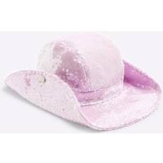 Headgear River Island Womens Sequin Stetson Cowboy Hat - Purple