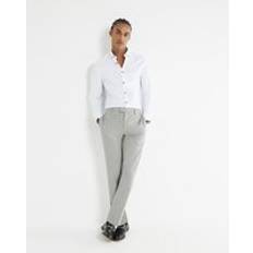 River Island Mens Long Sleeve Textured Muscle Fit Shirt - White