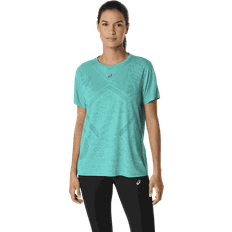 Träningsplagg - Turkosa Överdelar Asics Metarun Short Sleeve Top - Dam
