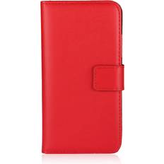 Apple iPhone 16e Covers med kortholder Wallet Case with Card Holder for iPhone 16e Red