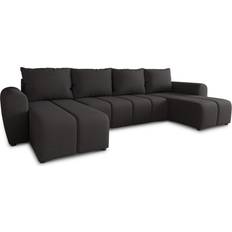 Silape Cleo U Black Sofa 315cm 6-Sitzer