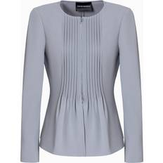 Emporio Armani Dam Ytterkläder Emporio Armani Jacka Med Dragkedja Och Axelvaddar - Gray