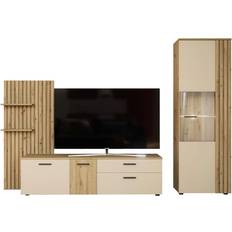Freiburg Oak/Brown Wall Cabinet 250x180cm