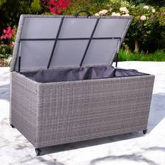 Royalcraft Patio Storage & Covers Royalcraft Charcoal KD Grey Weave Cushion Storage Box 94 x 157 x 76 cm