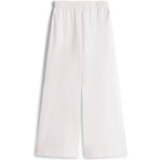 Tommy Hilfiger White Trousers Tommy Hilfiger Wide Leg Relaxed Poplin Trousers - Optic White