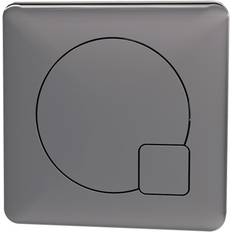 Nes Home Nuie Square Dual Flush Push Button Gun Metal