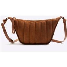 River Island Crossbody Bags River Island Womens Suede Quilted Cross Body Bag - Brown
