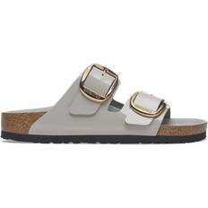 Birkenstock arizona stone Birkenstock Arizona Big Buckle Natural Leather Patent - High Shine Stone Coin