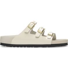 Birkenstock Florida Exquisite Natural Leather Patent - High Shine Ecru