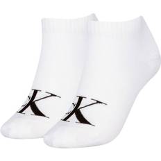 Calvin Klein Strømper Calvin Klein Women Monogram Sneaker Socks - White