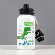 Multicoloured Water Bottles Personalised Memento Company Personalised Be Roarsome Dinosaur Metal Drinks Multicolor Water Bottle