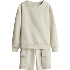 Övriga sets H&M 2-Delat Set Med Sweatshirt Och Shorts - Beige